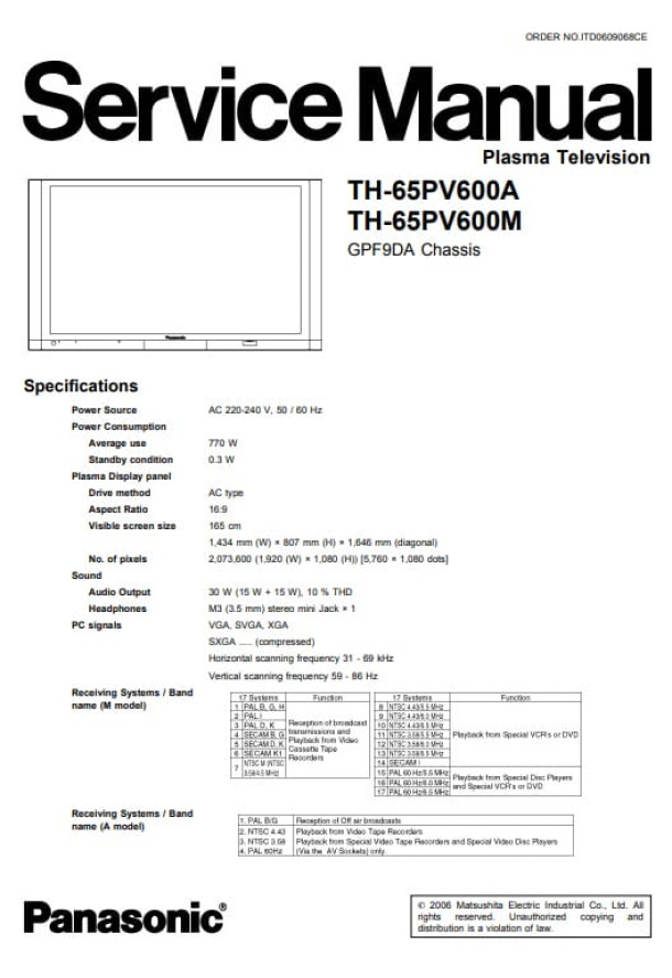 GPF9DA_TH-65PV600A, TH-65PV600M